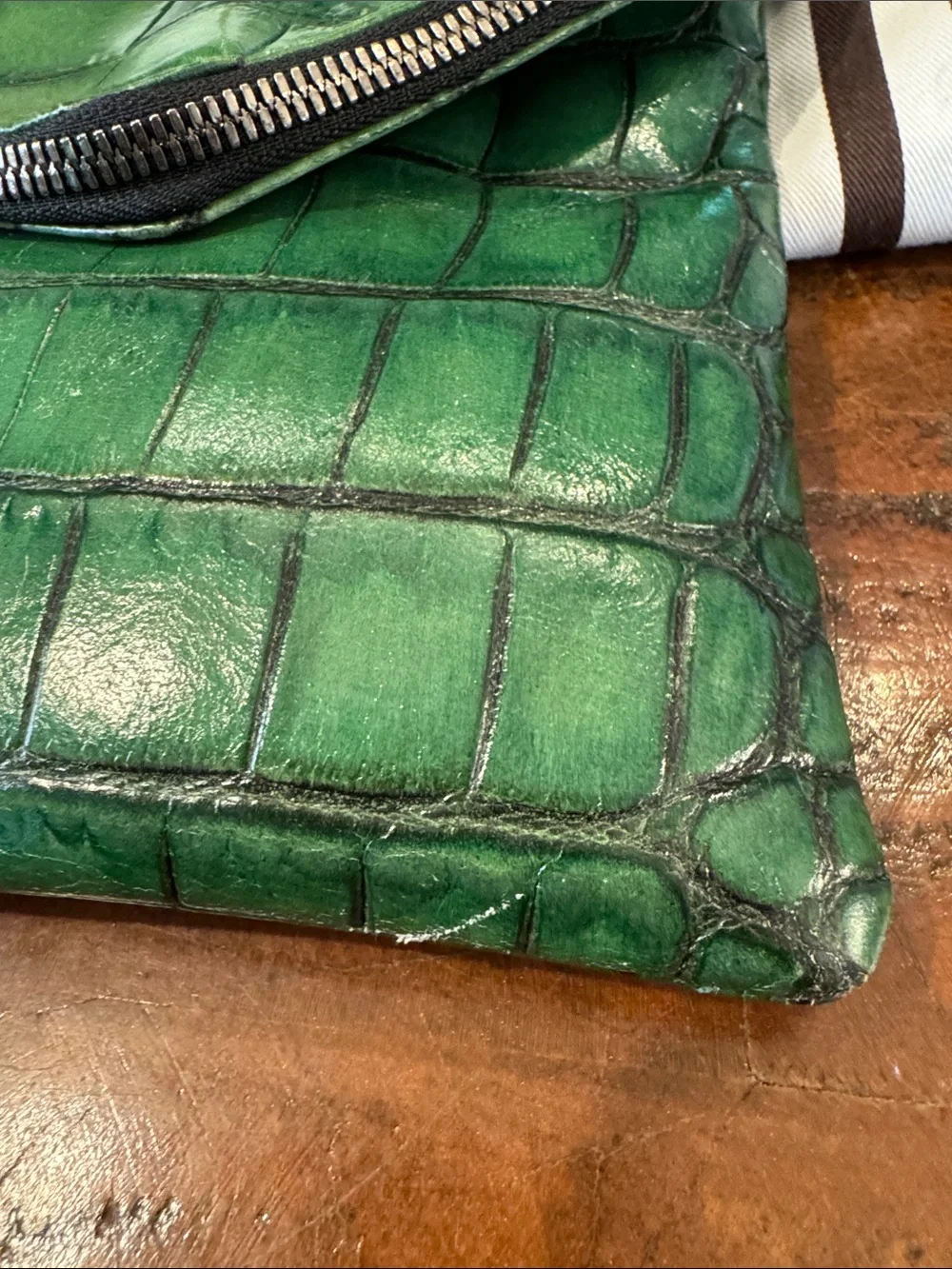 henri bendel croc embossed